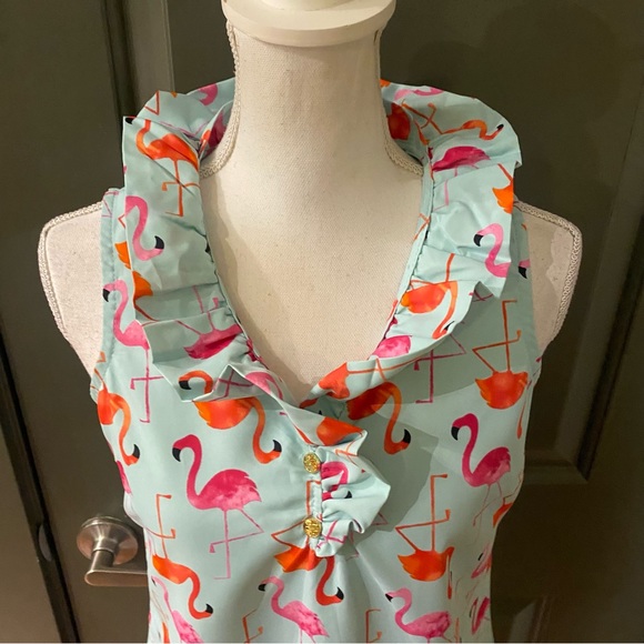 Mud Pie Women’s Top Flamingo New With Tags Size XS - Picture 3 of 12